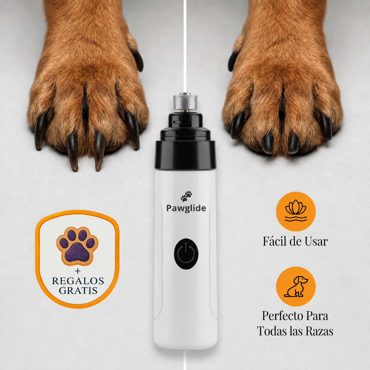 PawGlide™ Limador de Uñas Silencioso